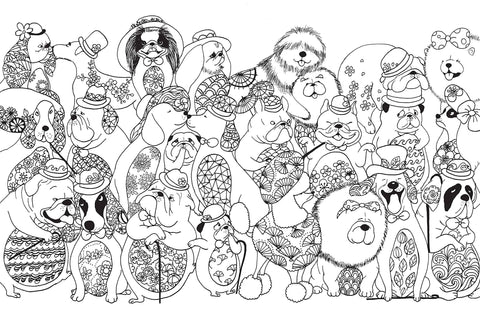A Million Dogs: Fabulous Canines to Color | Coloring Book