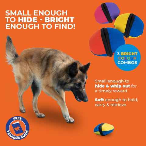 The Clam Treat Toy: Orange & Blue