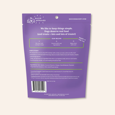 Bocce's Bakery Spiced Cider Soft & Chewy Dog Treats
