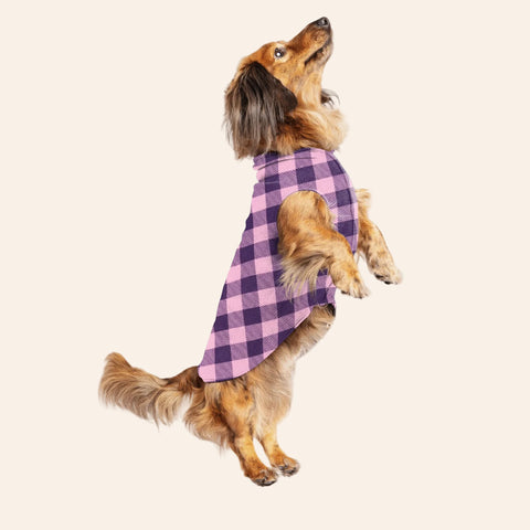 Rose Buffalo Check Stretch Fleece