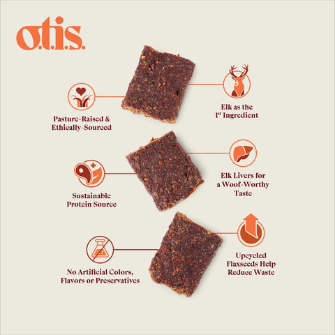 OTIS Wild Things Jerky Dog Treats | Elk 4oz