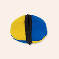 The Clam Treat Toy: Blue & Yellow