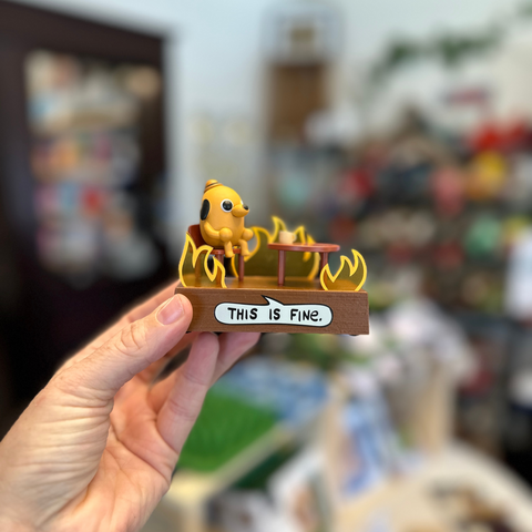 This Is Fine Talking Figurine