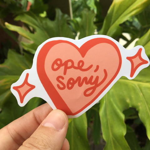Ope Sorry Vinyl Sticker