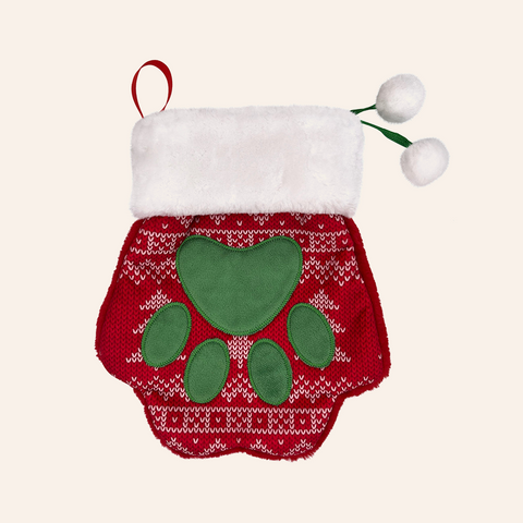 Dog Paw Holiday Stocking