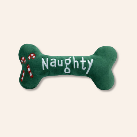 Naughty & Nice Bone Dog Toy
