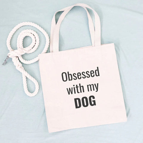 Obsessed With My Dog Cotton Canvas Market Bag