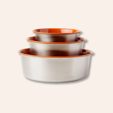 Bone Slow Feeder Bowl - Orange