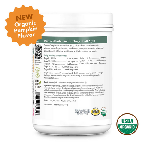 Canine Complete Multivitamin | Organic Pumpkin Flavor