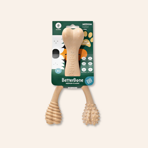 BetterBone MEDIUM | Natural Nylon & Rawhide Alternative Chew Bone