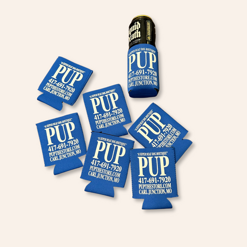 PUP "A Super Neat Dog Boutique" Vintage Midwest Koozie