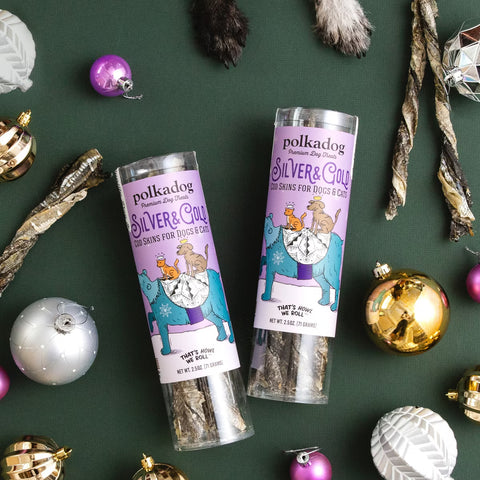 Polkadog Silver & Gold Cod Skins