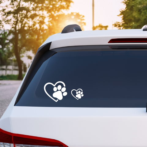 Heart & Paw Vinyl Decal