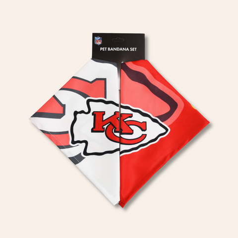 KC Chiefs Dog Bandana Set - Home & Away