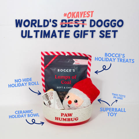 World's *Okayest Doggo Holiday Gift Set