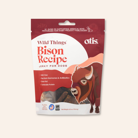 OTIS Wild Things Jerky Dog Treats | Bison 4oz