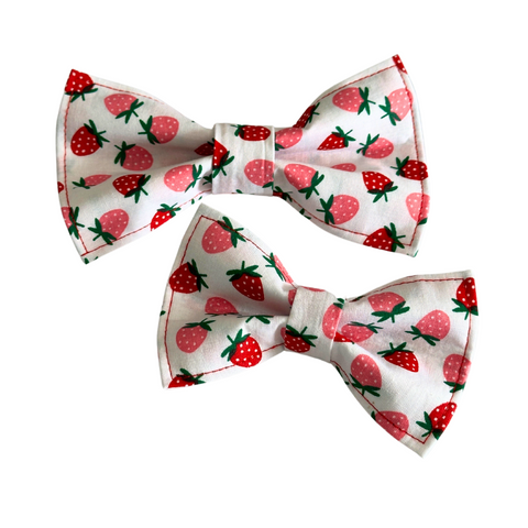 Handmade Sweet Strawberries Bow