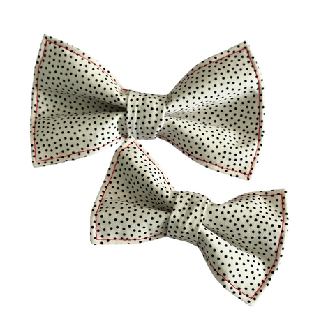 Handmade Dalmatian Polka Dot Bow