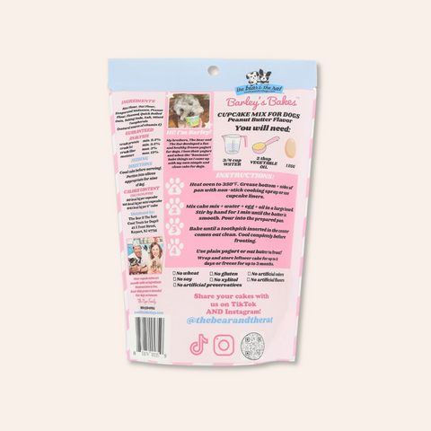 Barley's Bakes Dog Birthday Cupcake Mix | Peanut Butter Flavor