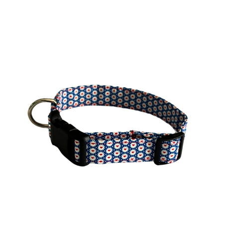 Handmade Blue Hearts Collar