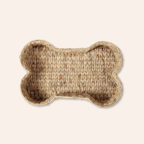 Loxley Pet Storage Basket | Woven Bone Shaped Toy Basket