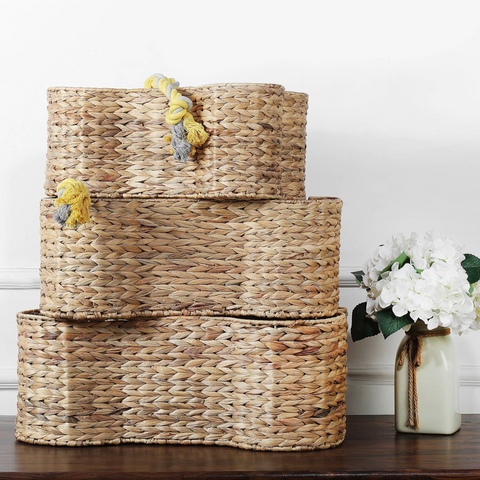 Loxley Pet Storage Basket | Woven Bone Shaped Toy Basket