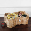 Loxley Pet Storage Basket | Woven Bone Shaped Toy Basket