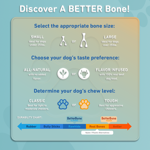 BetterBone SOFT | Natural Nylon & Rawhide Alternative Chew Bone