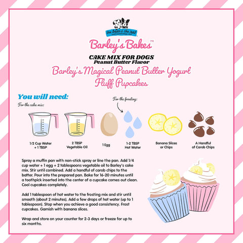 Barley's Bakes Dog Birthday Cupcake Mix | Peanut Butter Flavor