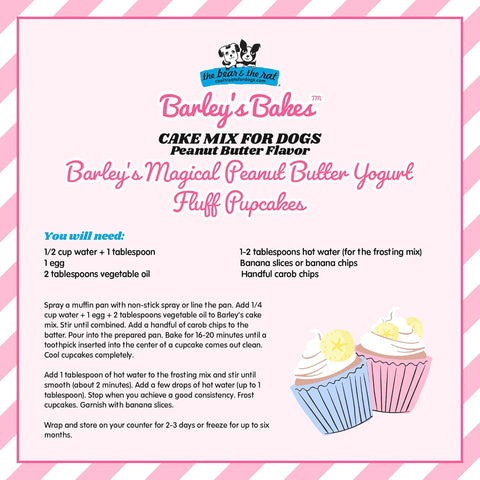 Barley's Bakes Dog Birthday Cupcake Mix | Peanut Butter Flavor