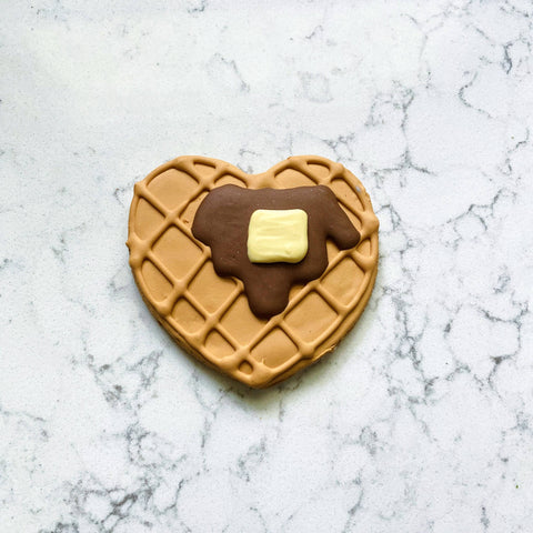 Breakfast Menu: Waffle Heart | Gourmet Dog Cookie