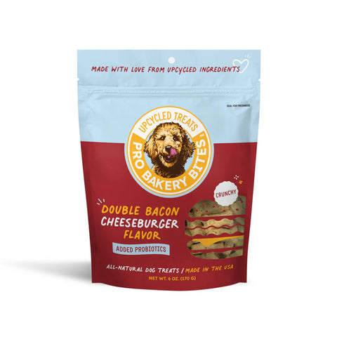 Double Bacon Cheeseburger | Pro Bakery Bites Crunchy Dog Treats
