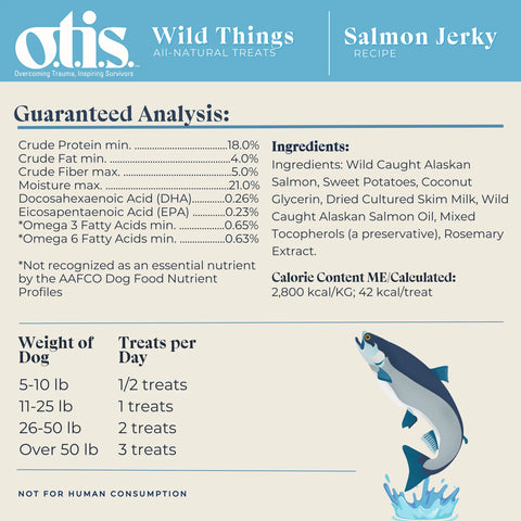 OTIS Wild Things Jerky Dog Treats | Salmon 4oz