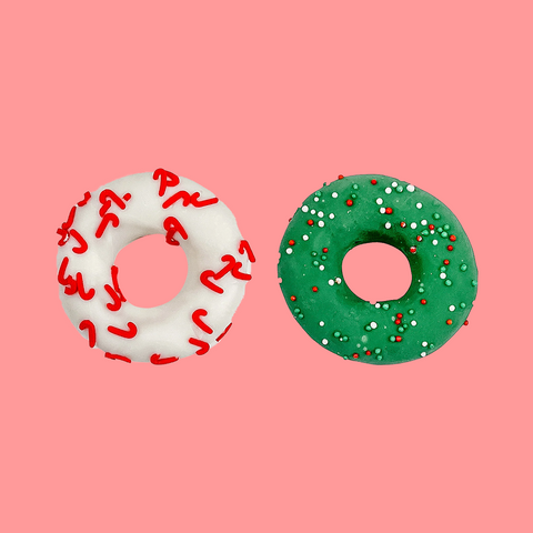 Festive Mini Donuts | Holiday Dog Cookie
