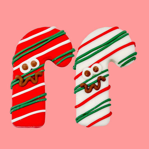 Candy Canes | Holiday Dog Cookie
