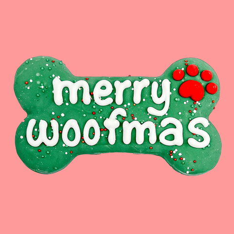 Merry Woofmas Bone | Holiday Dog Cookie