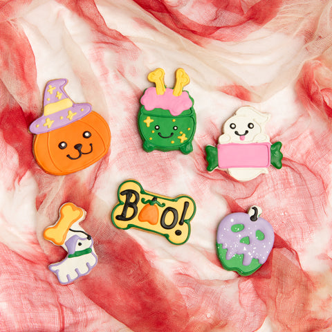 Small Dog Bone Collector | Customizable Halloween Gourmet Dog Cookie