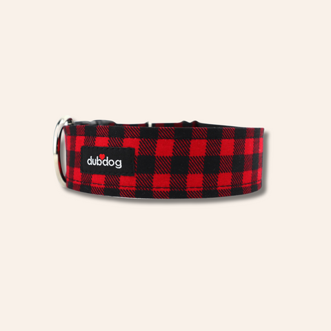 Cozy Check Dog Collar