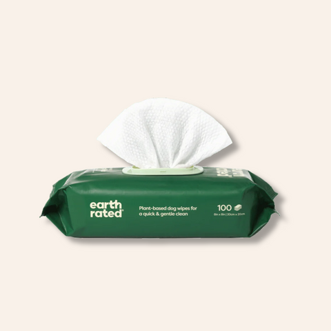 Earth Rated Plant-Based Dog Grooming Wipes