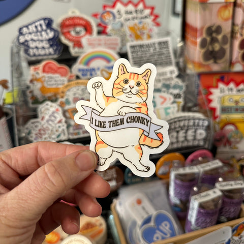I Like Them Chonky Cat Sticker