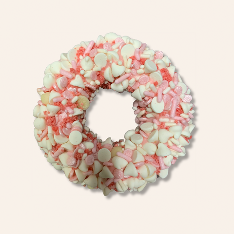 Strawberries and Cream Gourmet Donut Dog Treat