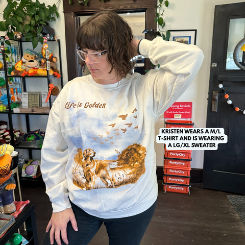 Life is Golden Vintage Print Graphic Sweatshirt