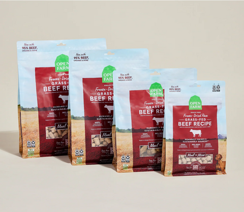 Open Farm Grass-Fed Beef Freeze Dried Raw Morsels for Dogs