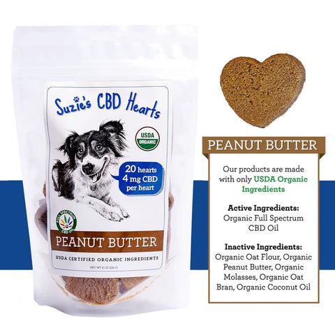 Suzie's CBD Hearts | Peanut Butter Flavor - 4mg
