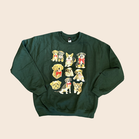 Holiday Puppies Graphic Sweatshirt