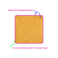 Lick mat with text indicating calming ingredients and usage instructions on a white background