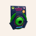 Green soothing saucer with packaging on a white background