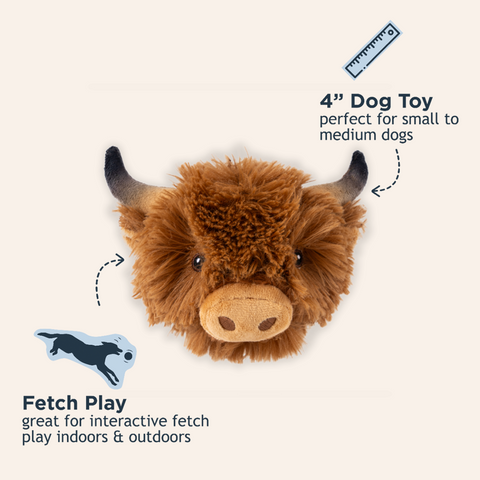 Highland Cow 2-in-1 Fetch Ball