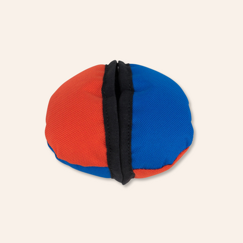 The Clam Treat Toy: Orange & Blue