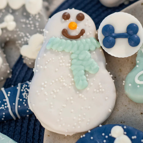 Winter Snowmen | Gourmet Dog Cookie